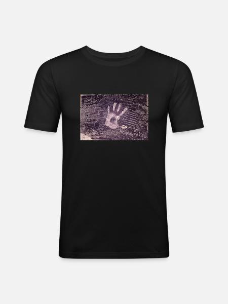 Stop - Men's Slim Fit T-Shirt - black