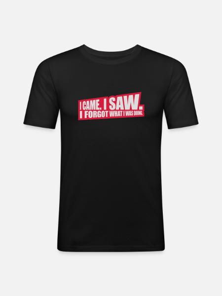 I came saw forget - Men's Slim Fit T-Shirt - black
