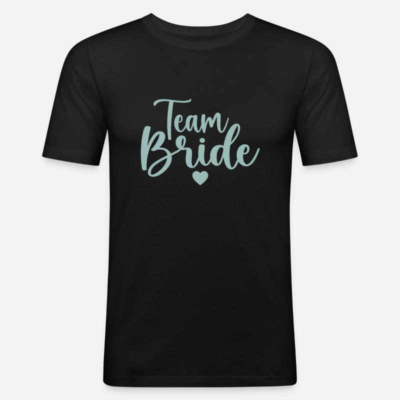 Team Braut - Männer Slim Fit T-Shirt - Schwarz