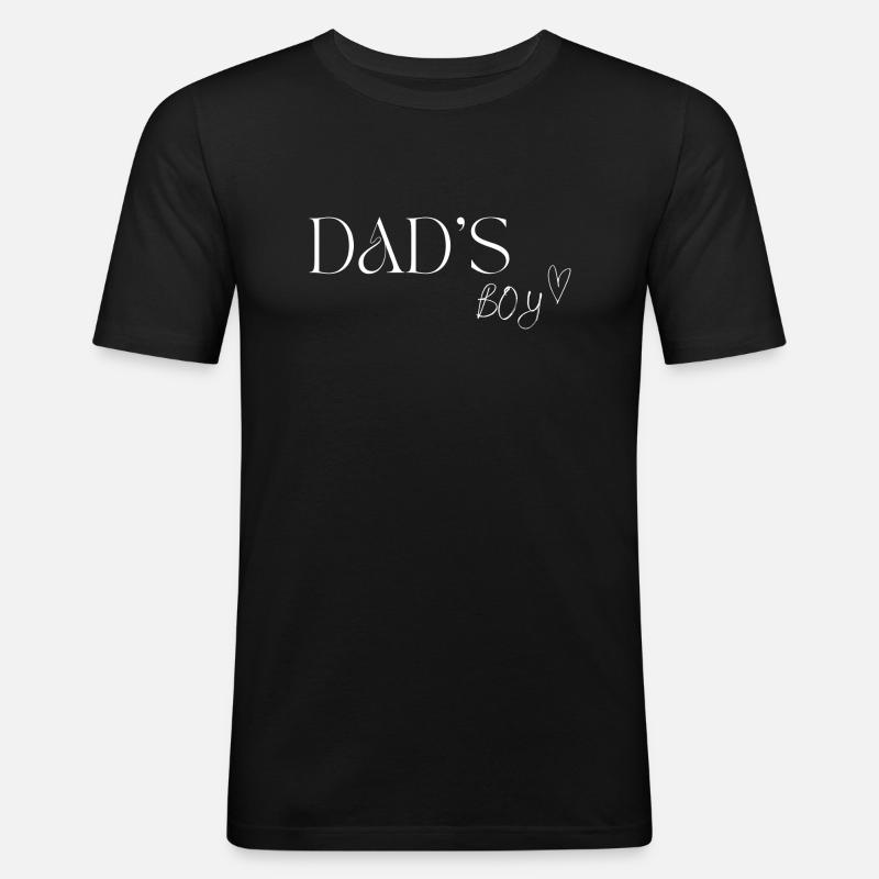 DAD'S BOY - Männer Slim Fit T-Shirt - Schwarz