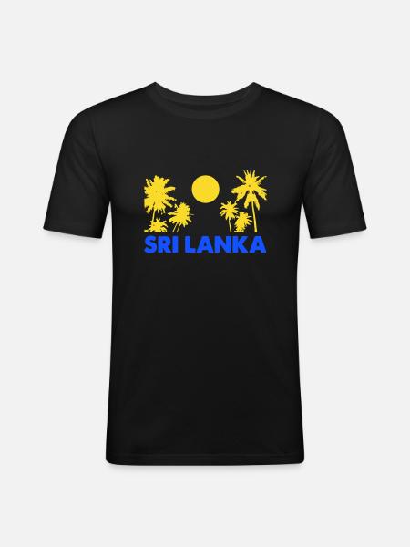 Sri Lanka - Men's Slim Fit T-Shirt - black