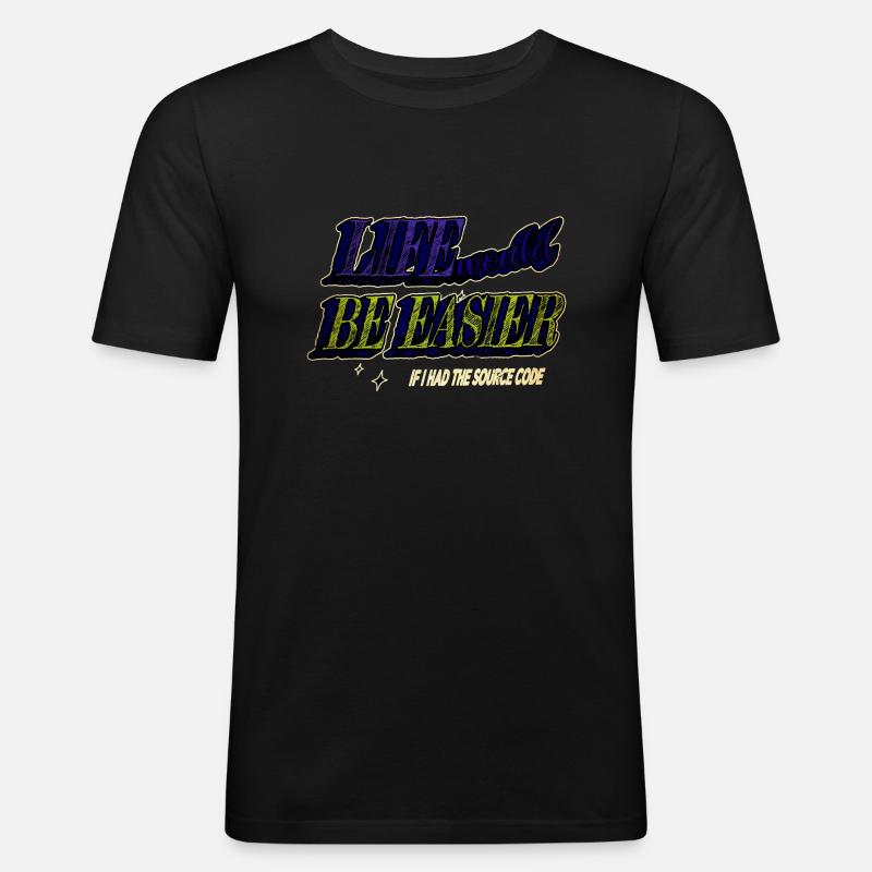 profession computer science - Männer Slim Fit T-Shirt - Schwarz