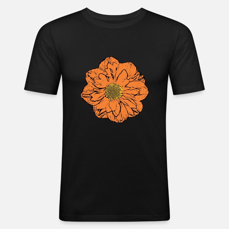 Blumen-Geschenk - Männer Slim Fit T-Shirt - Schwarz
