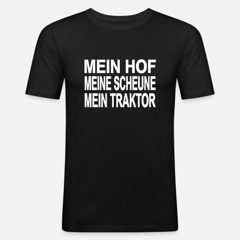 Traktor - Männer Slim Fit T-Shirt - Schwarz