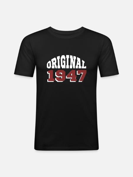 Original 1947 - T-shirt près du corps Homme - noir