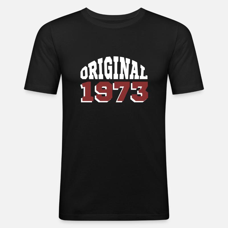 Original 1973 - Männer Slim Fit T-Shirt - Schwarz