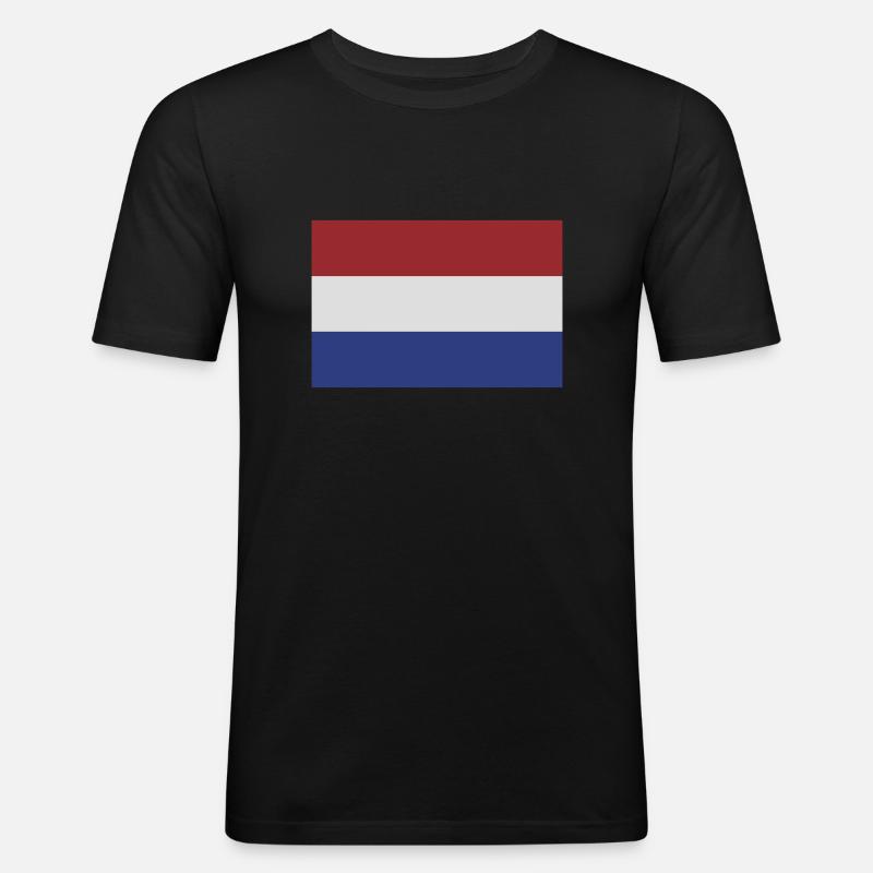 niederlande - Männer Slim Fit T-Shirt - Schwarz