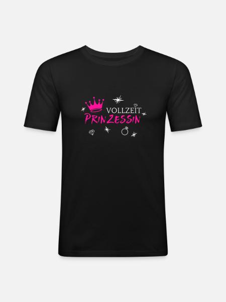 Full time princess - Men's Slim Fit T-Shirt - black