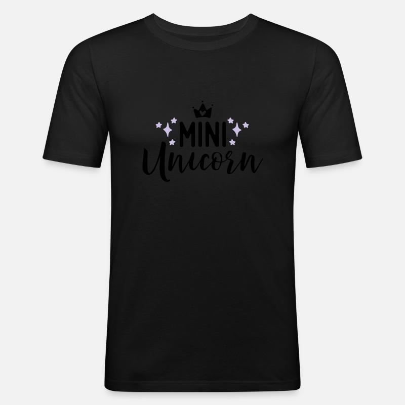 Unicorn - Männer Slim Fit T-Shirt - Schwarz
