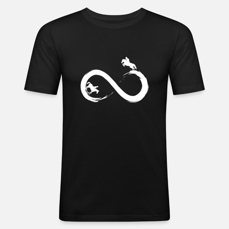 Endloses Reiten - Männer Slim Fit T-Shirt - Schwarz