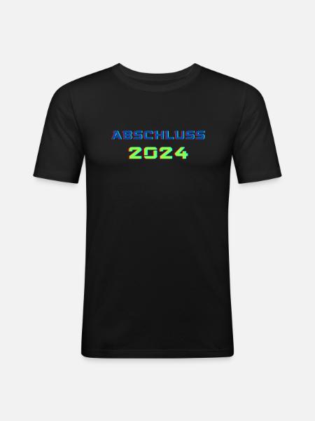 Abschluss 2024 - Männer Slim Fit T-Shirt - Schwarz