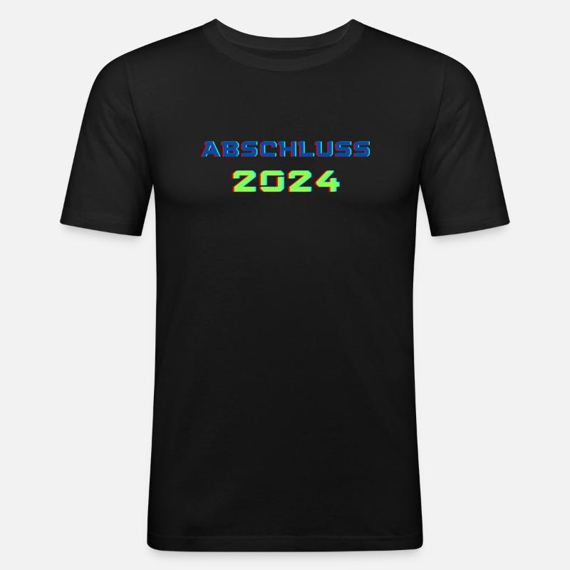 Abschluss 2024 - Männer Slim Fit T-Shirt - Schwarz
