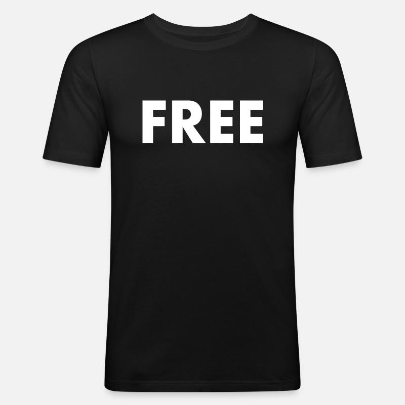 Free - Männer Slim Fit T-Shirt - Schwarz