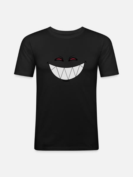 Smiling Demon - Men's Slim Fit T-Shirt - black