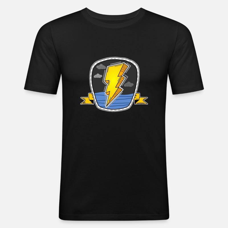 Lightning Shield - Men's Slim Fit T-Shirt - black