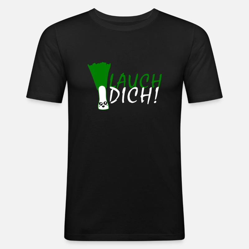 Lauch Dich! - Männer Slim Fit T-Shirt - Schwarz