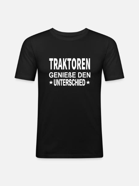 Traktor - Männer Slim Fit T-Shirt - Schwarz