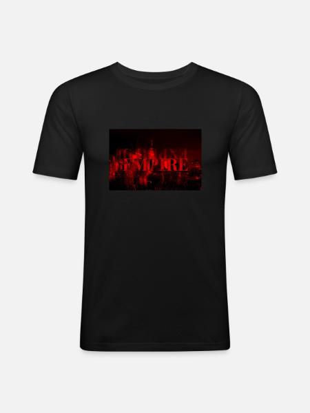 EXPIREDEMPIRE_RED - Men's Slim Fit T-Shirt - black