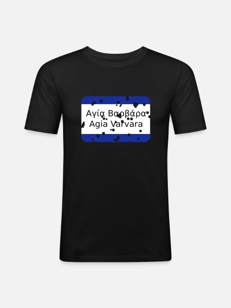 MG Agia Barbara - Men's Slim Fit T-Shirt - black