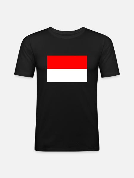 Indonesien - Männer Slim Fit T-Shirt - Schwarz