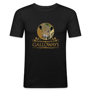 Galloway Stier. Galloway Bulle - Männer Slim Fit T-Shirt - Schwarz - Vorne - Nik (191cm)