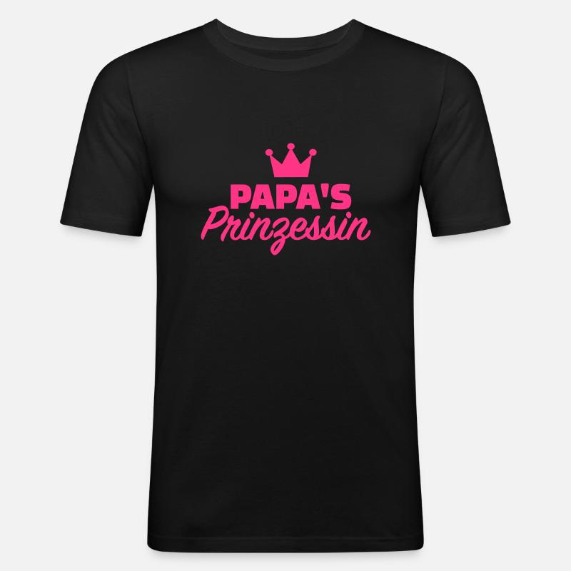 Prinzessin - Männer Slim Fit T-Shirt - Schwarz