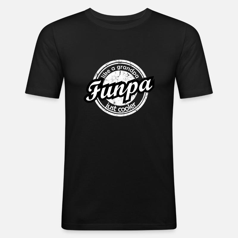 Funpa Opa lustig Spruch Sprüche Geschenk Idee - Männer Slim Fit T-Shirt - Schwarz