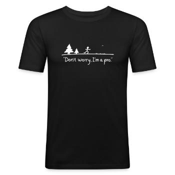Pétanque Gift - Men's Slim Fit T-Shirt - black - Front - Nik (191cm)