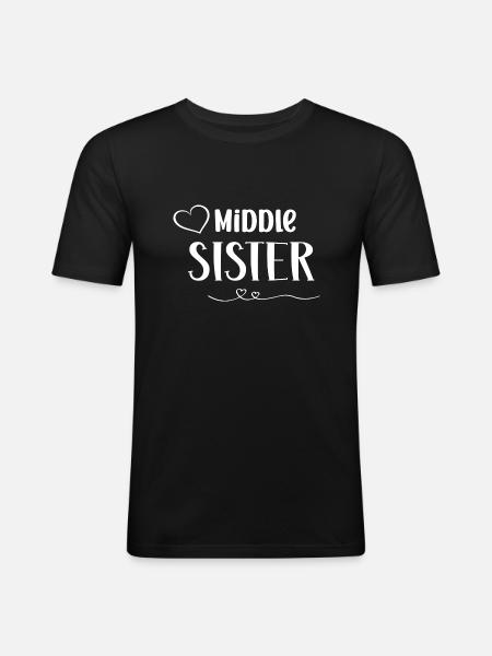 Middle Sister - Men's Slim Fit T-Shirt - black