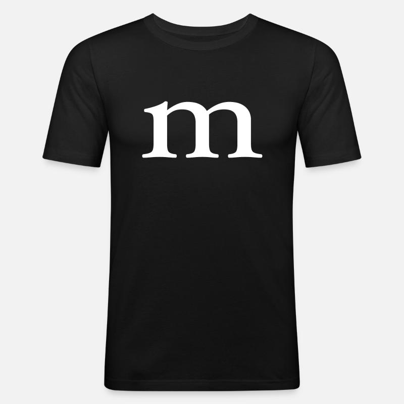 m | M - Männer Slim Fit T-Shirt - Schwarz