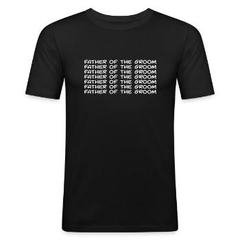 Father of the Groom Gift - Men's Slim Fit T-Shirt - black - Front - Nik (191cm)
