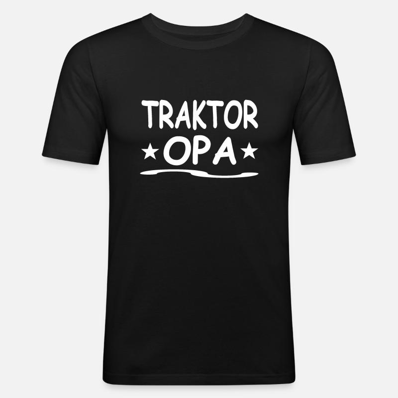 Traktor - Männer Slim Fit T-Shirt - Schwarz