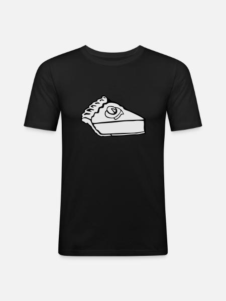 Slice of pumpkin pie - Men's Slim Fit T-Shirt - black