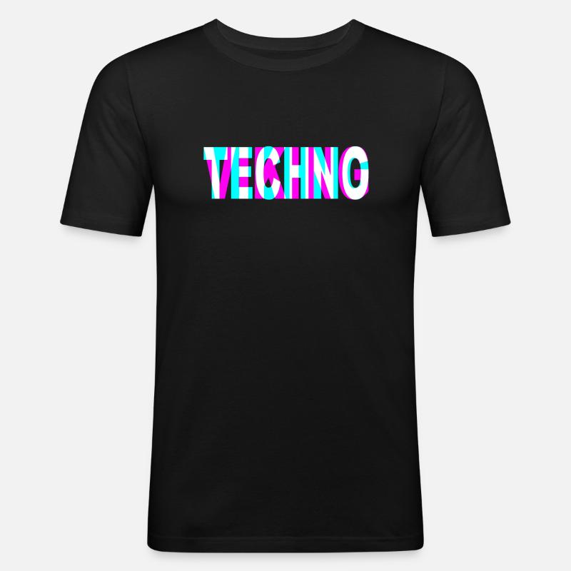 TECHNO VIKING - Männer Slim Fit T-Shirt - Schwarz
