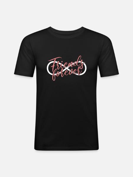 Friends forever infinity symbol - Men's Slim Fit T-Shirt - black
