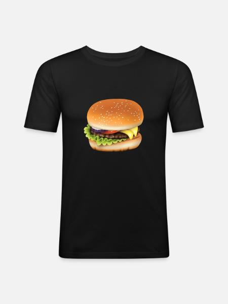 Hamburger - Men's Slim Fit T-Shirt - black