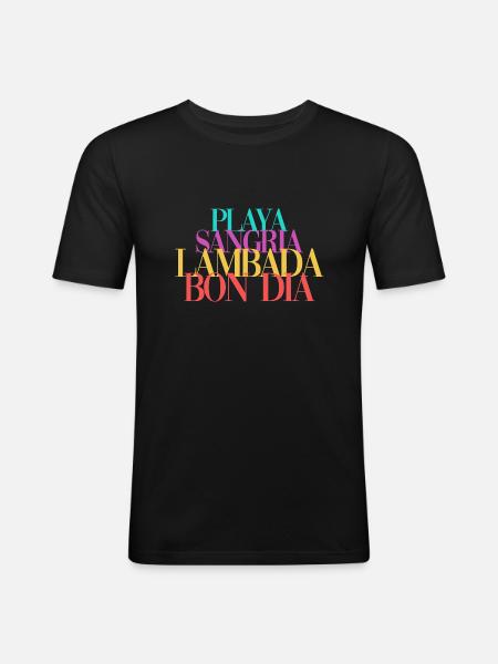 Sangria Beach - Men's Slim Fit T-Shirt - black