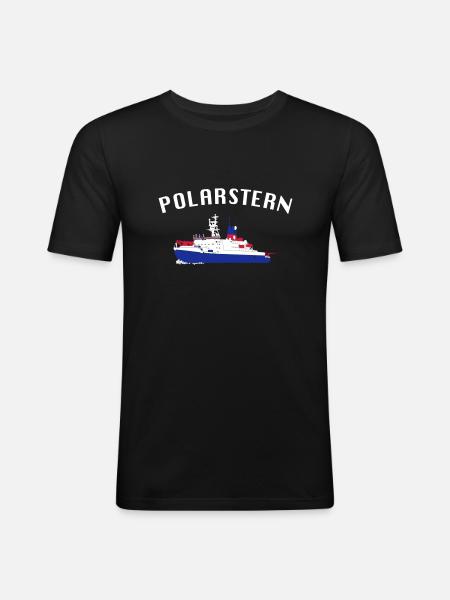 Polarstern - T-shirt près du corps Homme - noir