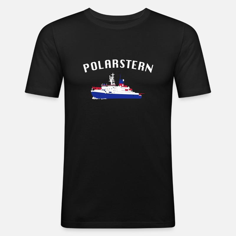 Polarstern - Männer Slim Fit T-Shirt - Schwarz