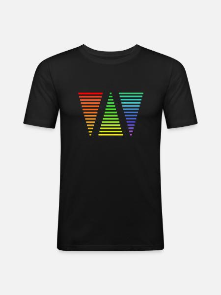 M-AX Farbvolumen - Männer Slim Fit T-Shirt - Schwarz