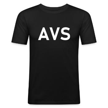 Sozialarbeiterin: AHV - Männer Slim Fit T-Shirt - Schwarz - Vorne - Nik (191cm)