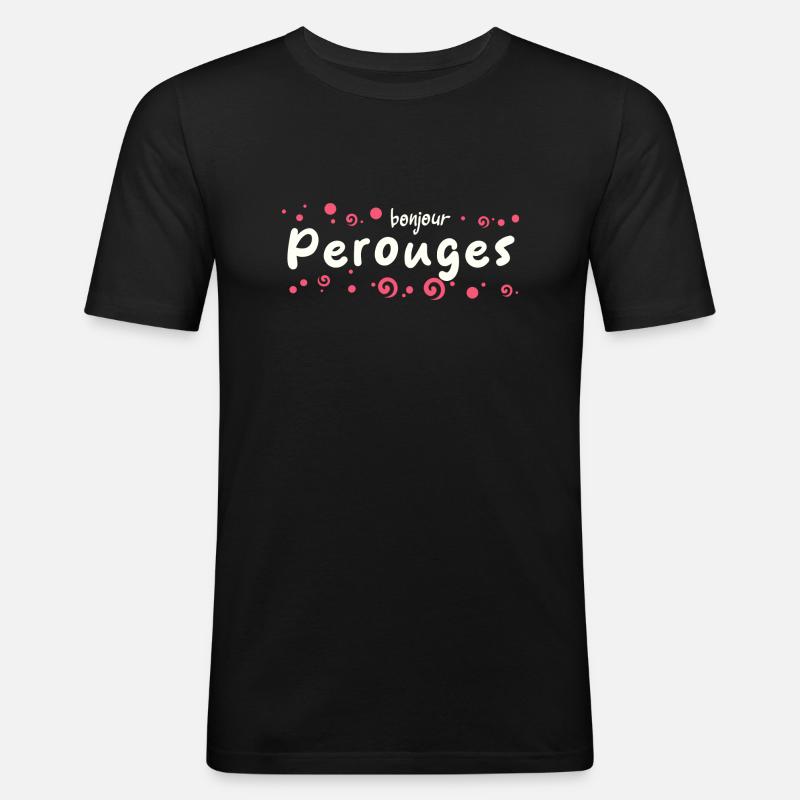 Pérouges - Men's Slim Fit T-Shirt - black