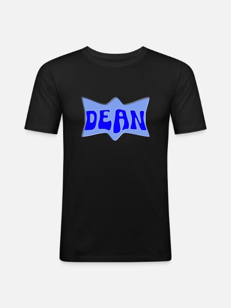 Dean Vorname - Männer Slim Fit T-Shirt - Schwarz