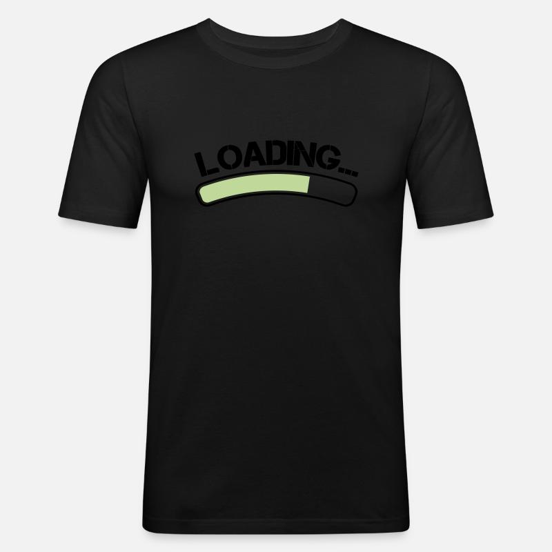 loading - Männer Slim Fit T-Shirt - Schwarz