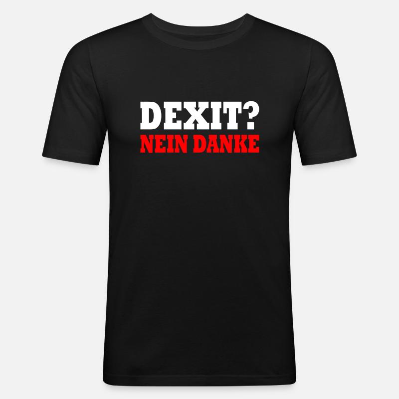 Dexit no thanks - Men's Slim Fit T-Shirt - black