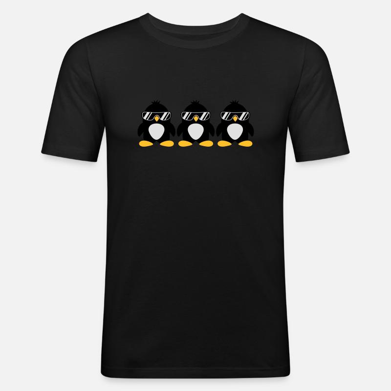Penguin Team - Men's Slim Fit T-Shirt - black