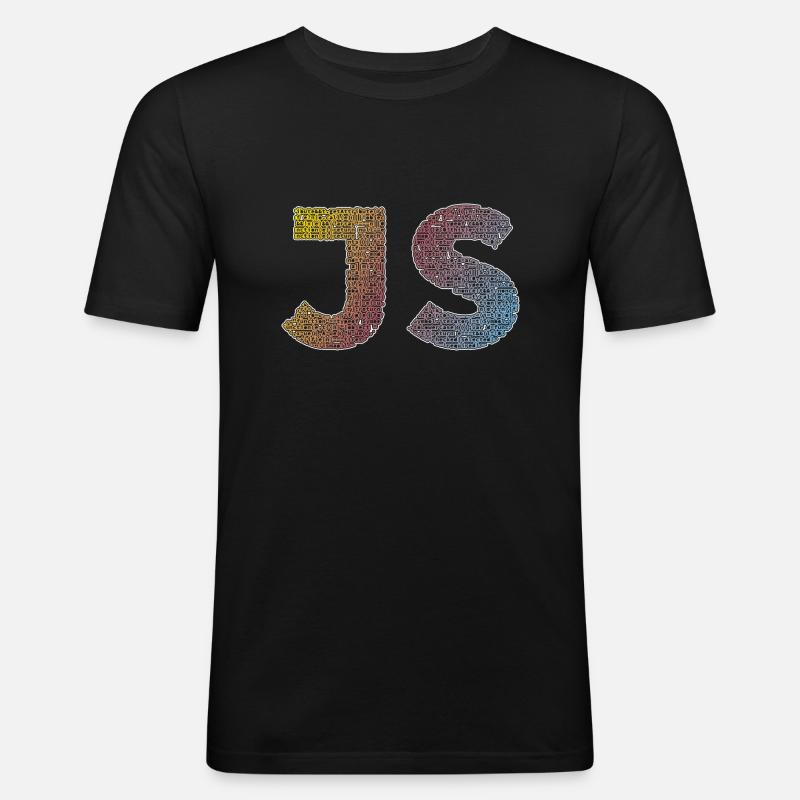 JS (JavaScript) - T-shirt près du corps Homme - noir