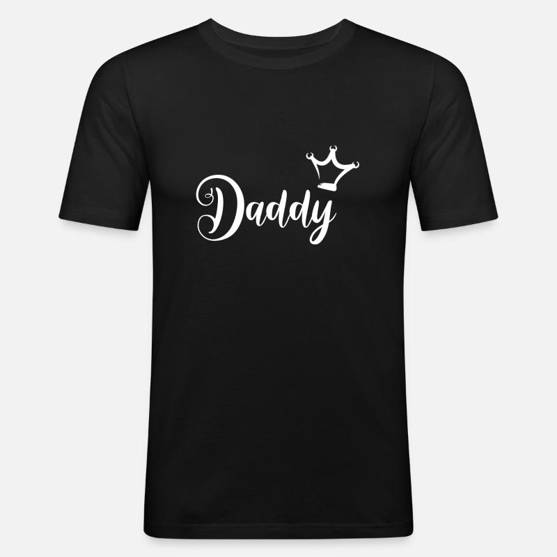 Daddy - Männer Slim Fit T-Shirt - Schwarz