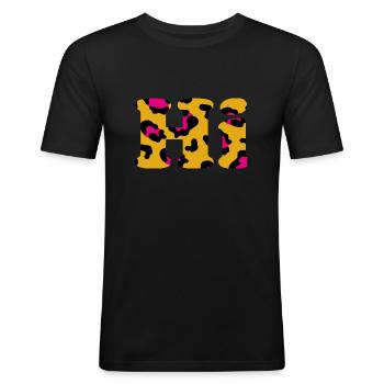Hi Leoprint - Men's Slim Fit T-Shirt - black - Front - Nik (191cm)