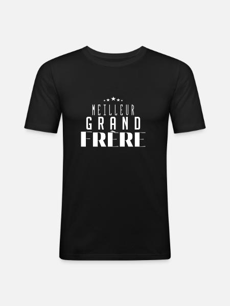 meilleur grand frère - T-shirt près du corps Homme - noir